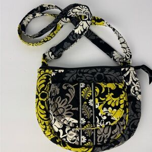 Vera Bradley baroque Lizzy Floral Black and Yellow Women's Bag